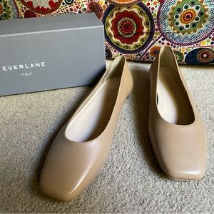 Everlane 90’s Flat in Light Taupe Leather US 8.5 NIB